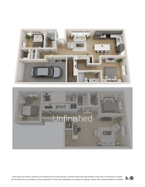 Floor plan for 2 beds, 2 baths, 2184 sqft
